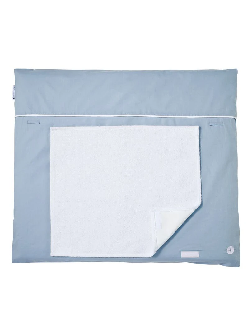 Matelas à langer lavable en coton 70 x 80 cm   Bleu
