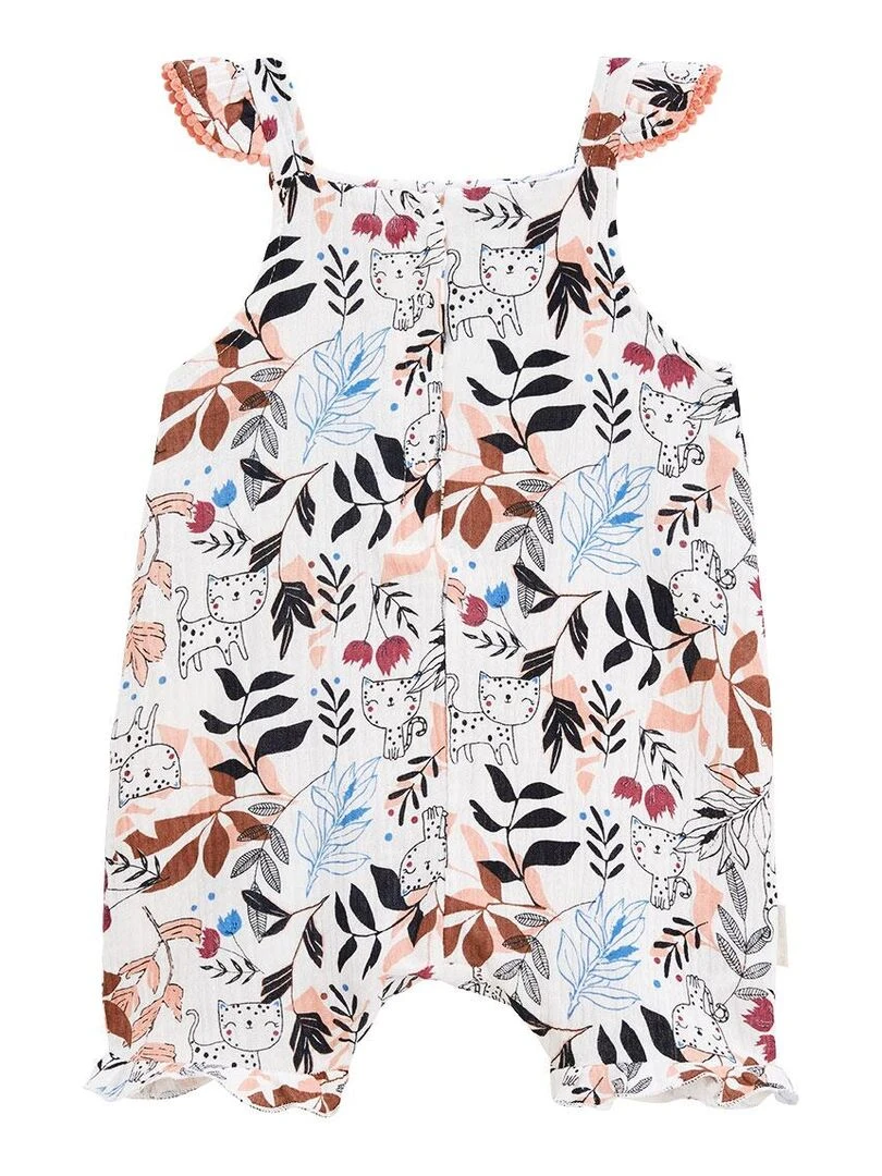 Barboteuse bébé en gaze de coton Imany Ecru