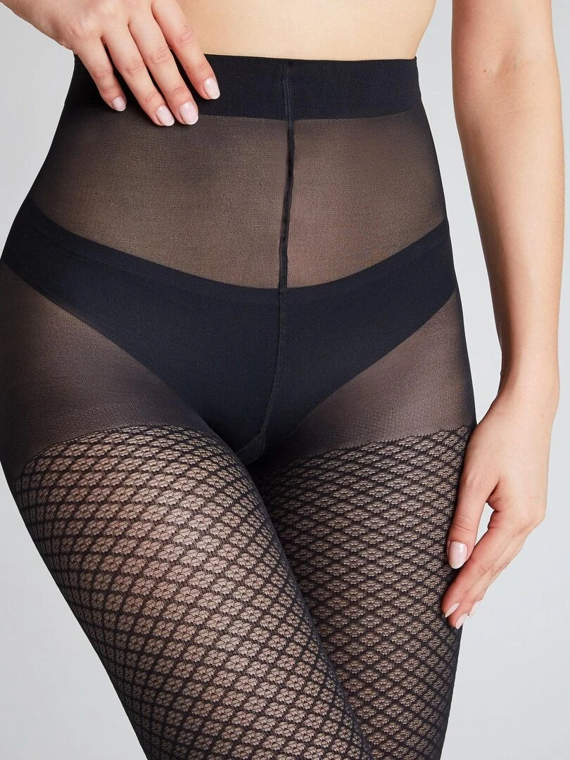 Collant fantaisie 30 deniers Aristide   RougeGorge Lingerie   Noir