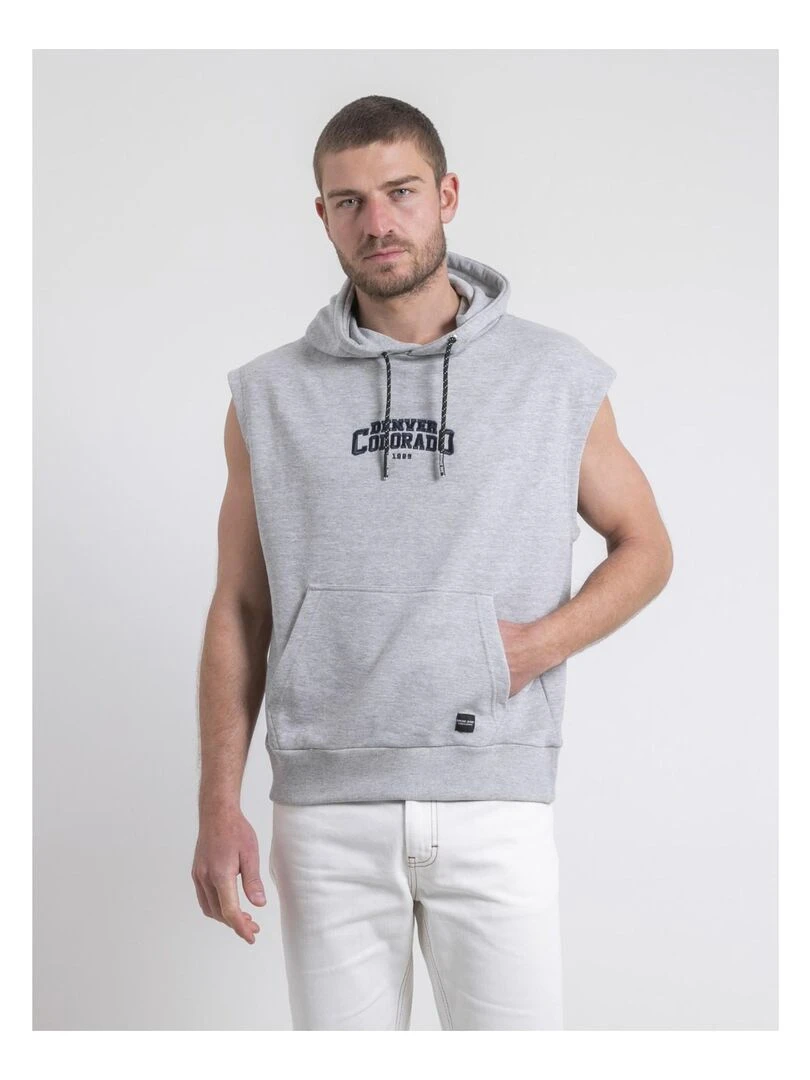 Sweat sans manches capuche WHISTLER Gris