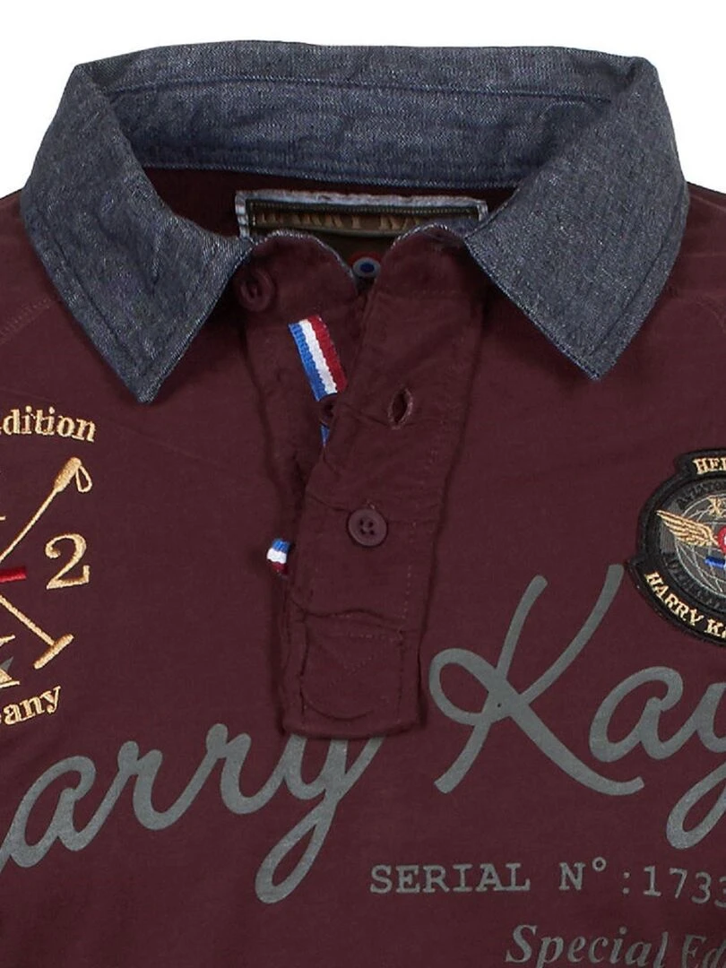 Polo manches longues homme CAZBA   HARRY KAYN   Bordeaux