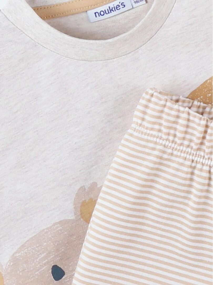 Pyjama 2 pièces en jersey  chiné/sable   Noukie's   Beige