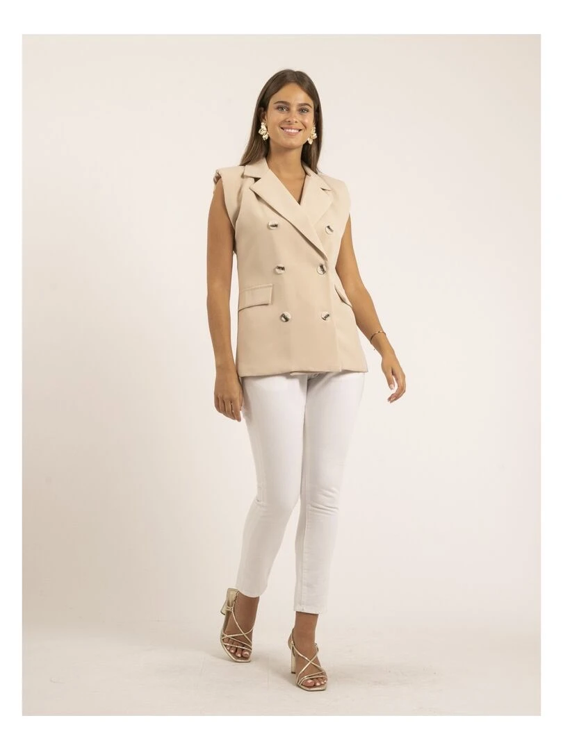 Blazer sans manches UVIDA   Beige