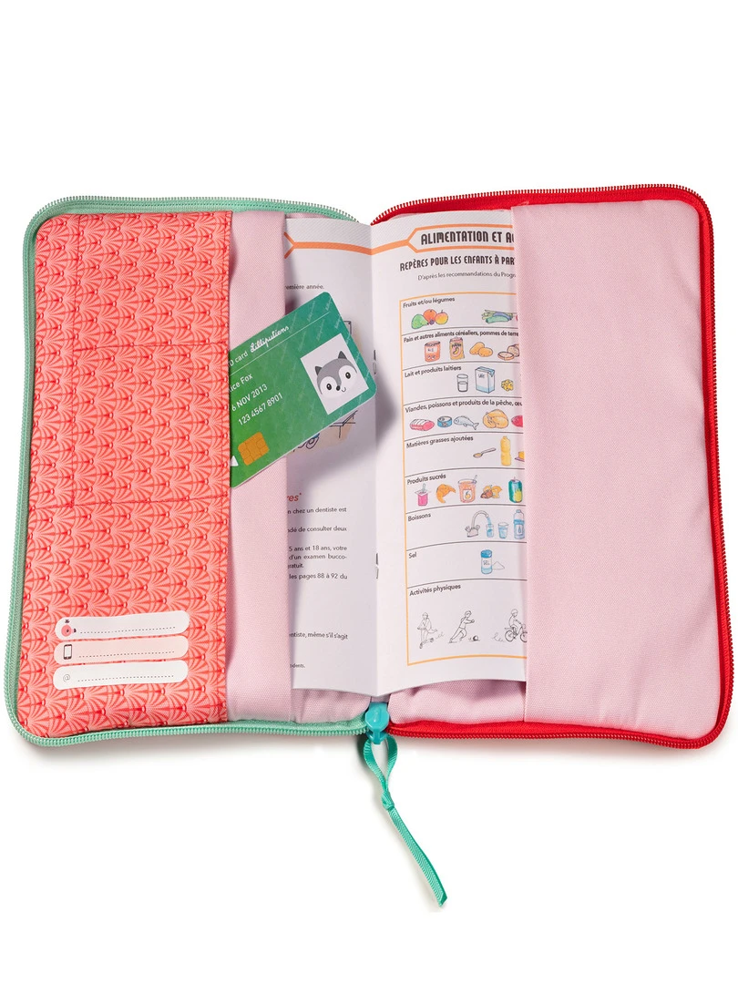 Protège carnet de santé Anaïs le flamant rose Rose