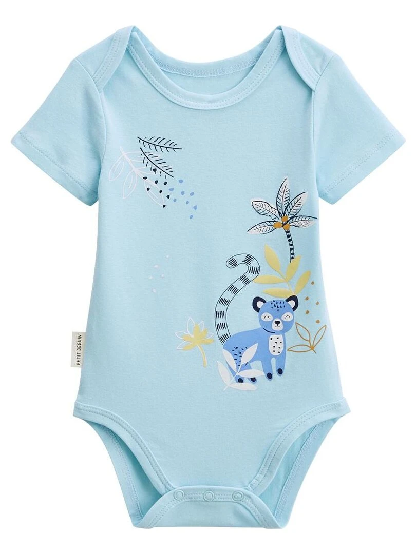 Lot de 2 bodies bébé manches courtes Gamboa   Bleu