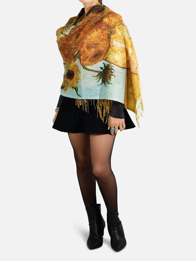 Echarpe "Tournesol" Van Gogh Kebello Jaune