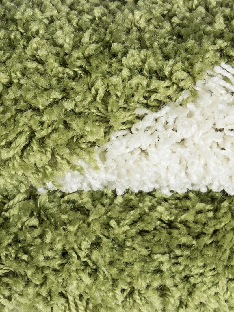 Tapis enfant tapis rond Ø 120cm SHAGGY FOOT Vert OEKO TEX idéal pour Salon   Vert