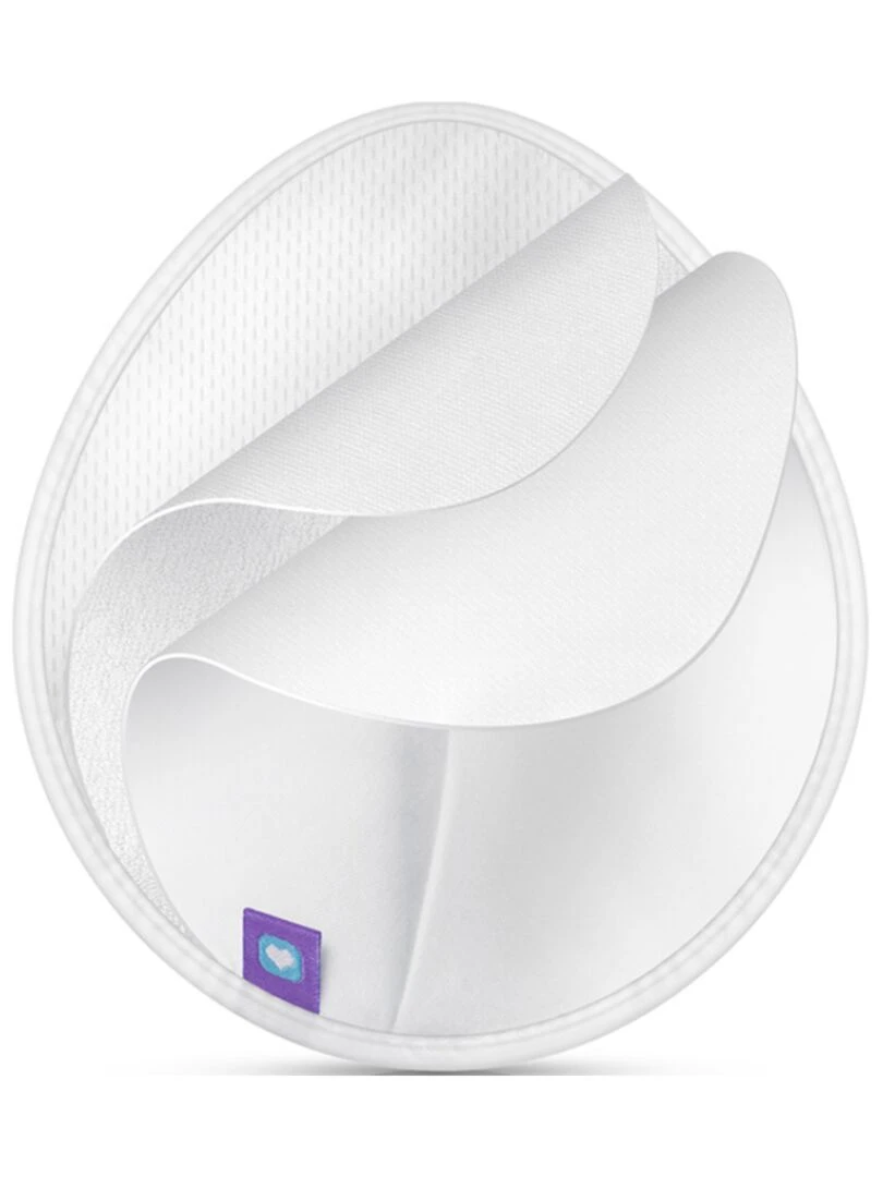 Lot de 4 coussinets d'allaitement lavables Blanc