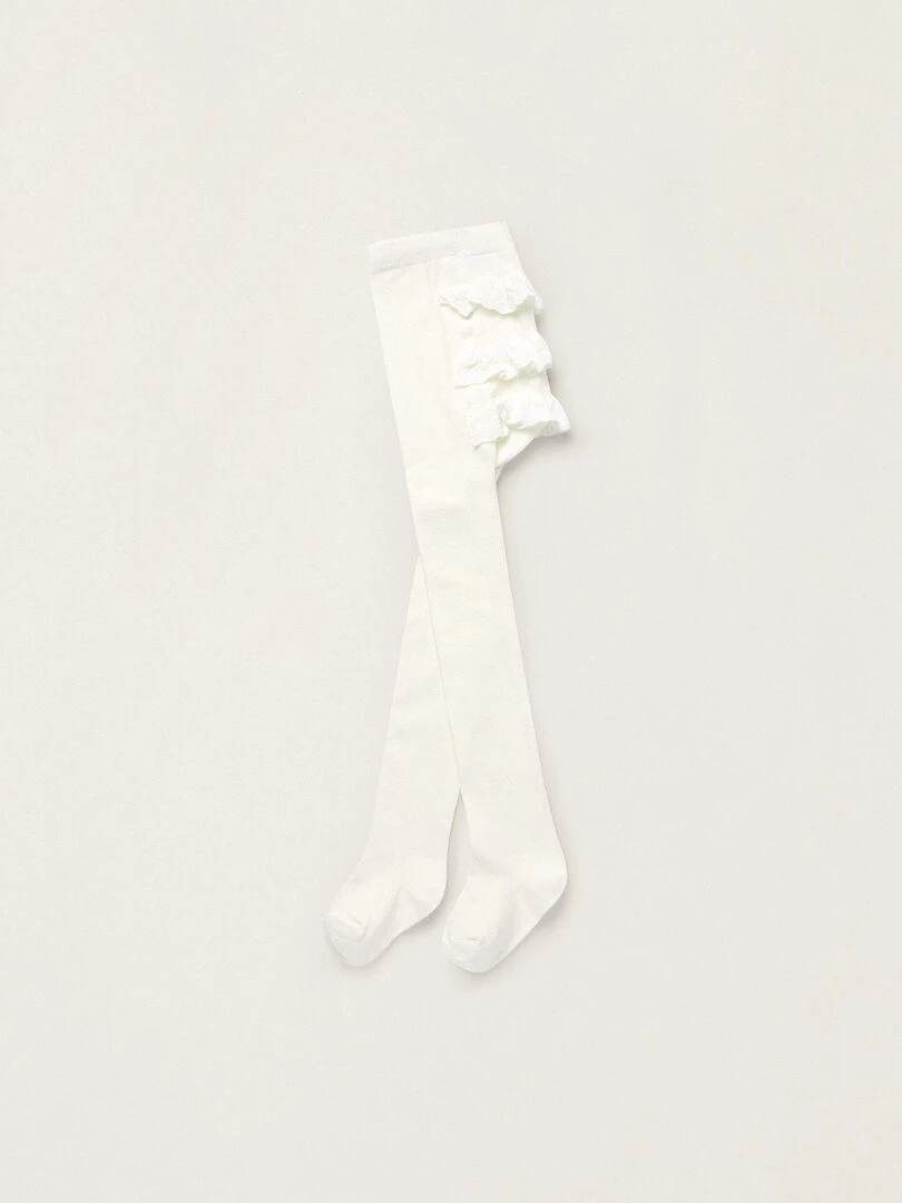 Collants avec Dentelle pour Bébé Fille ESSENTIALS LINE Blanc