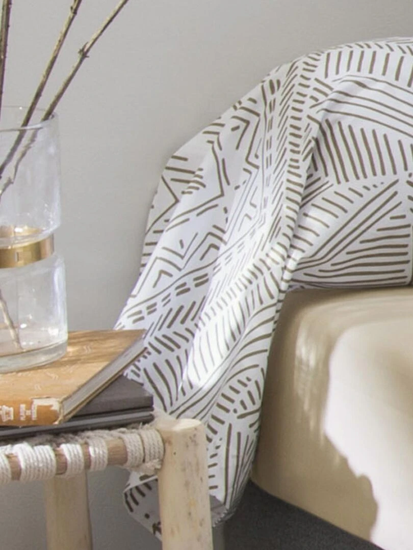 Taie de traversin imprimé Ramatuelle Beige clair