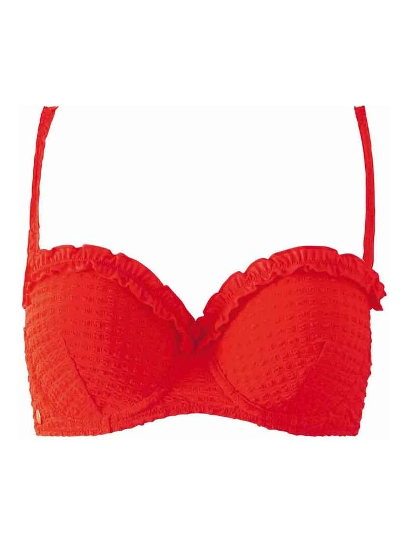 Haut de maillot balconnet SALSA Brigitte Bardot Bain Rouge