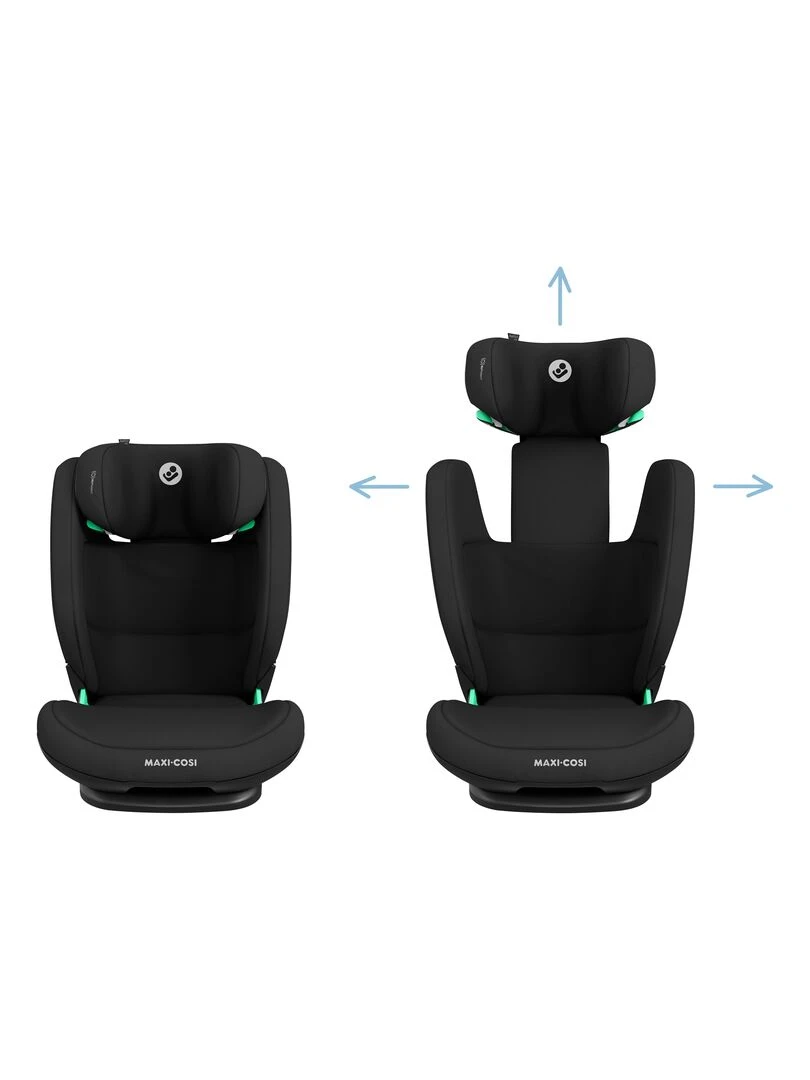 MAXI COSI Siège Auto Rodifix S I Size Groupe 2/3 Isofix Inclinable Basic Black Noir Noir