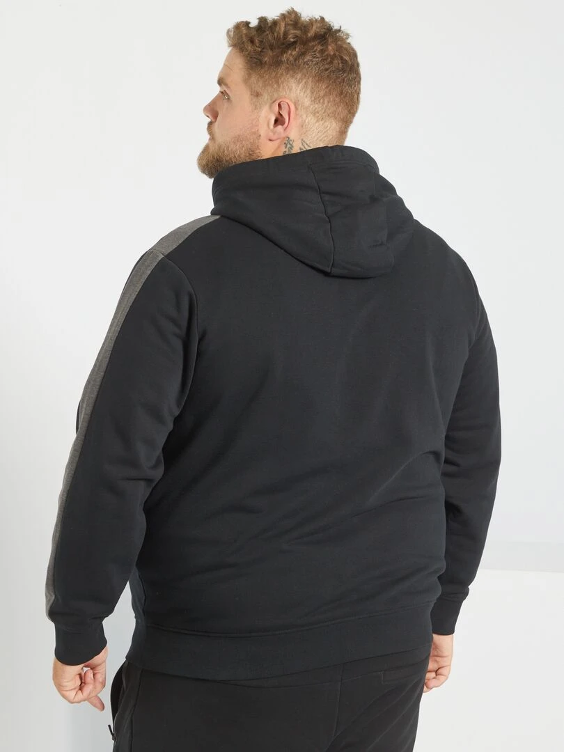Sweat en molleton à capuche   noir