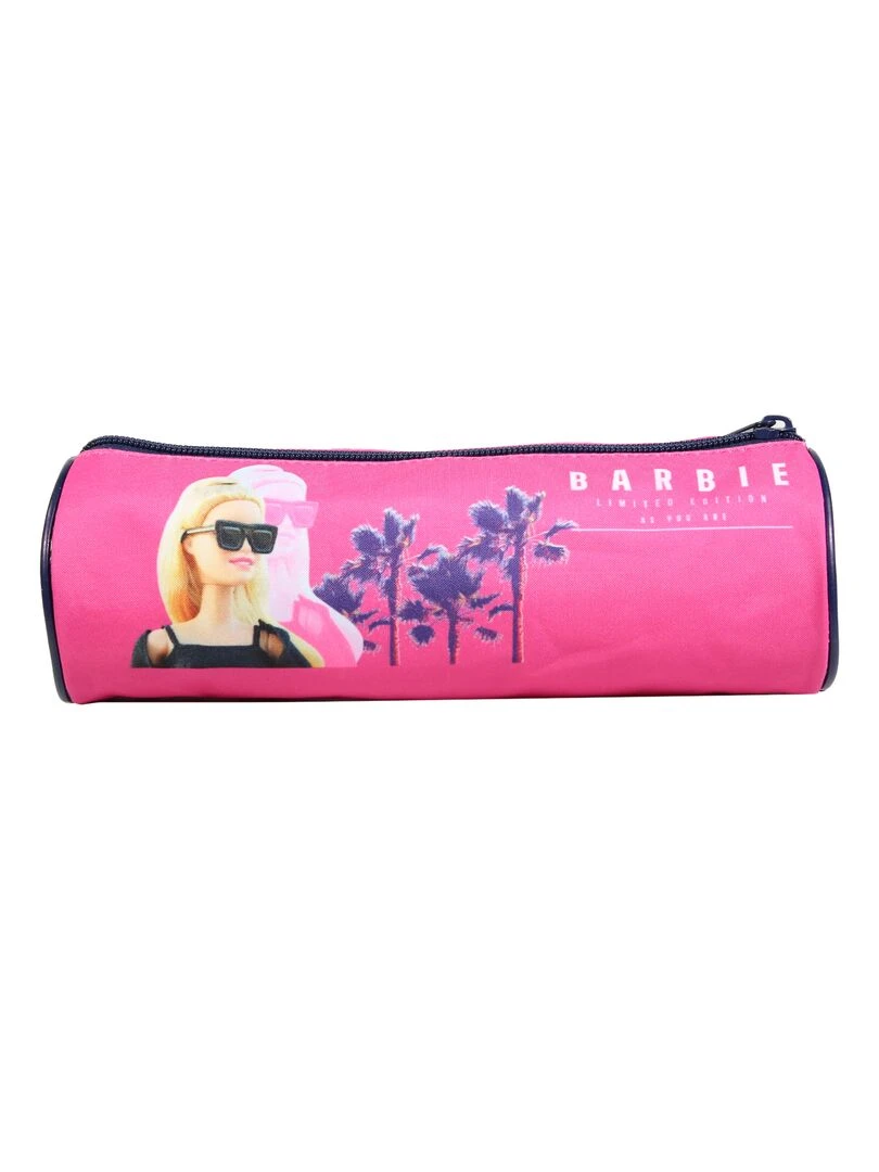 BAGTROTTER Trousse scolaire ronde Barbie Rose Californie   Rose