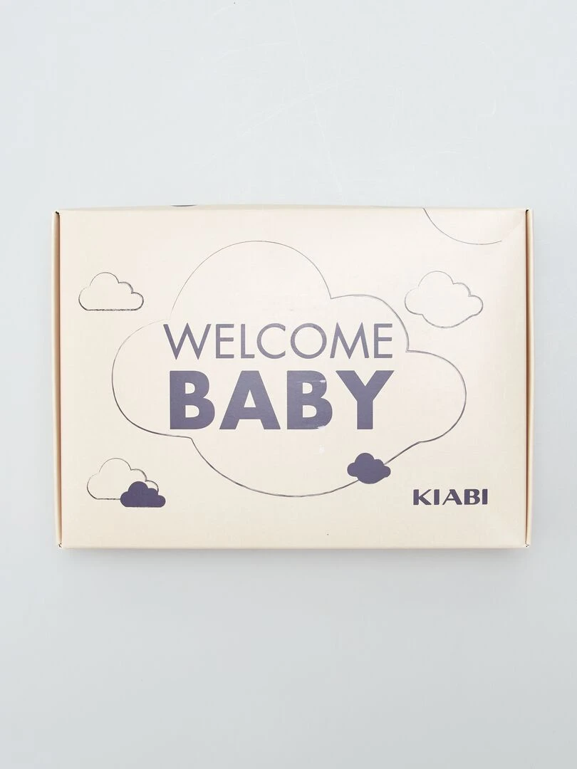 Box de naissance 'Welcome Baby' 4 pièces   Mixte   Beige