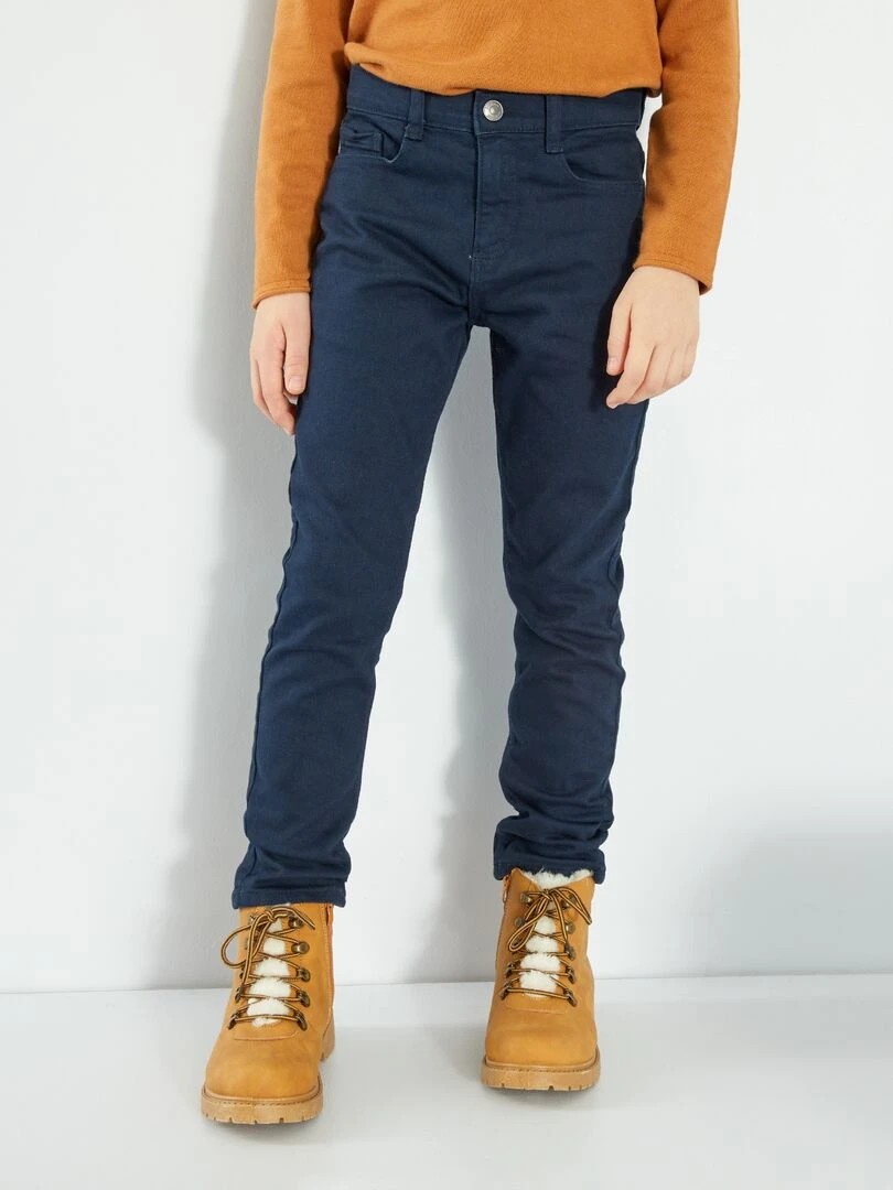 Jean slim à 5 poches bleu marine
