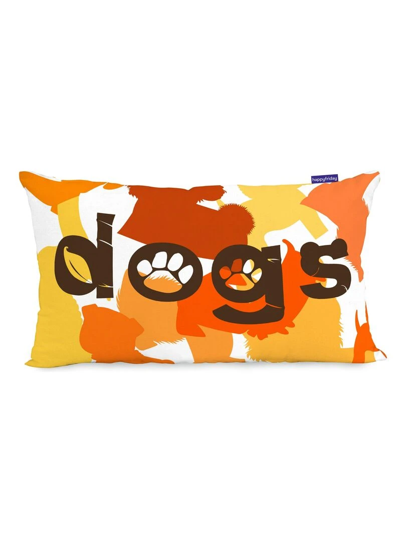 Housse de coussin Dogs "Happyfriday"   Blanc