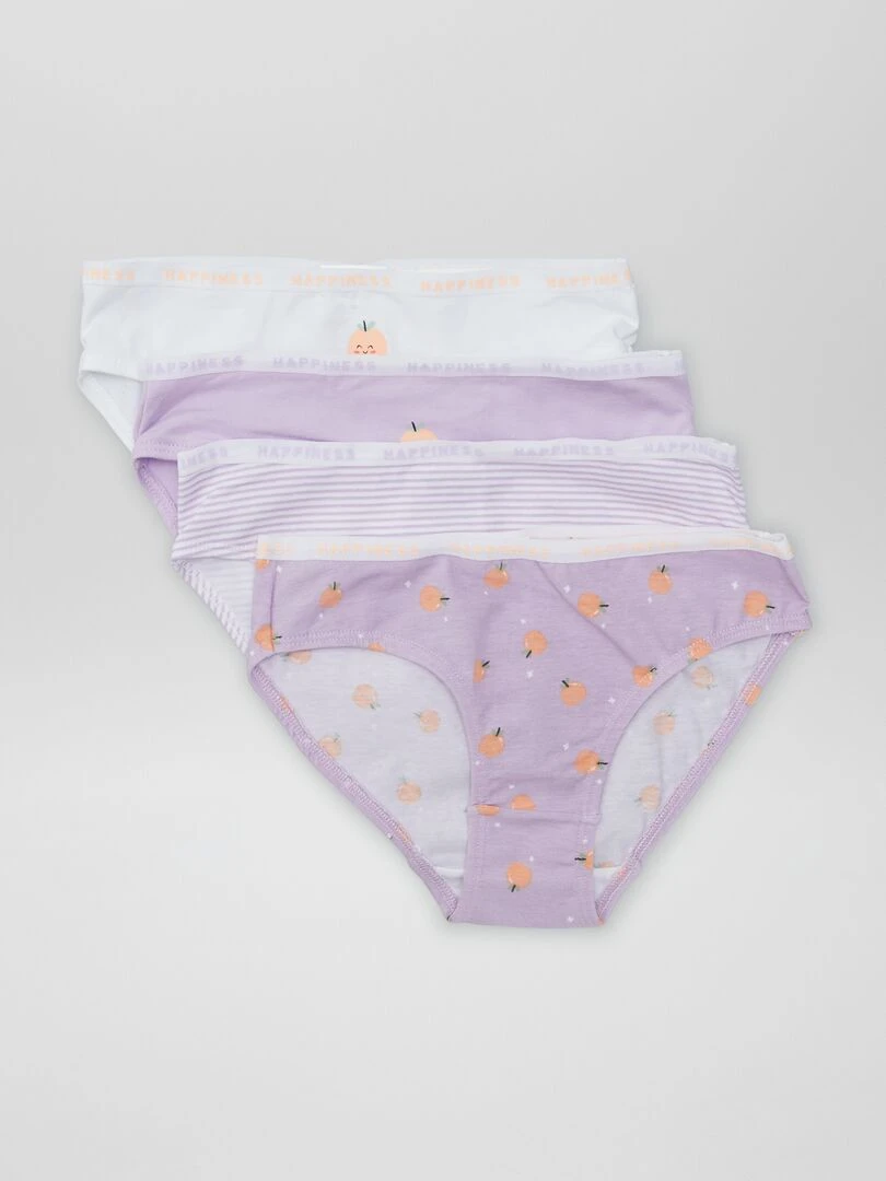 Lot de 4 culottes imprimées Orange