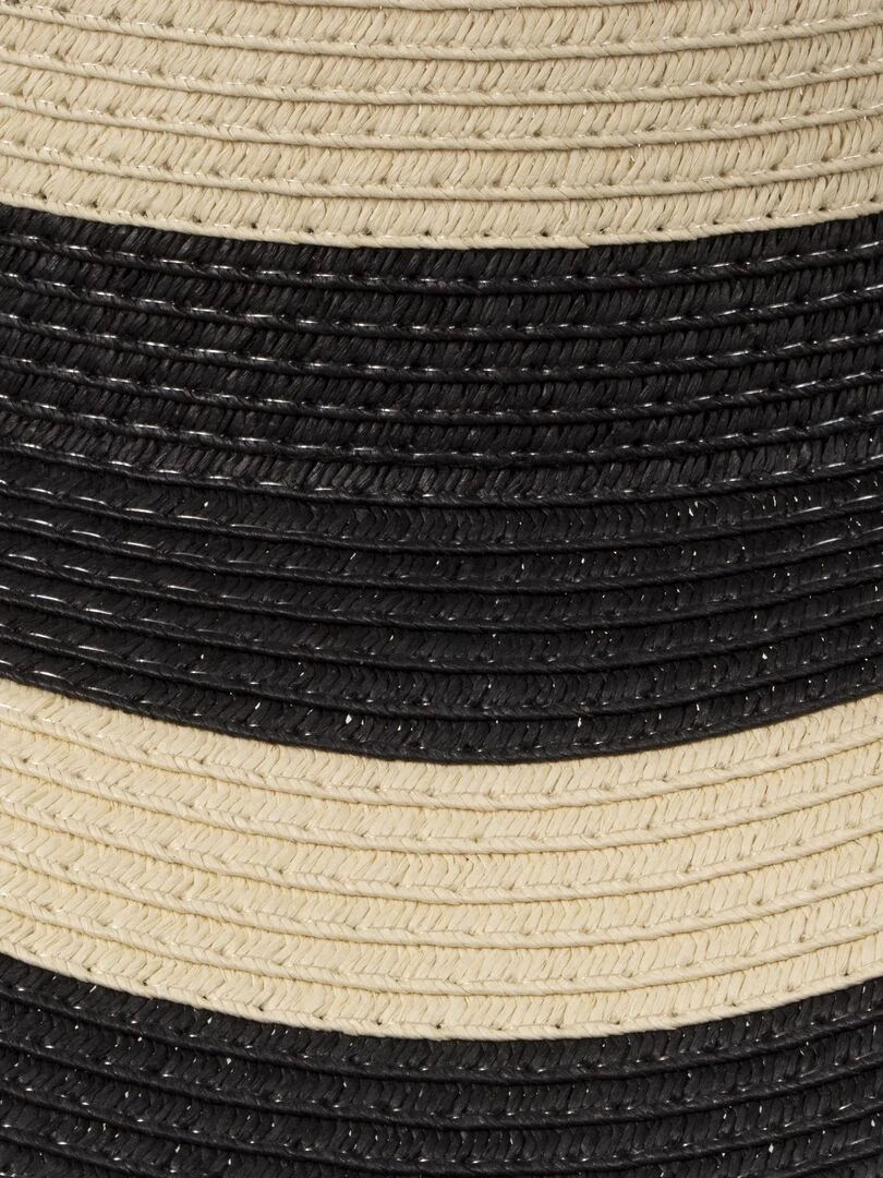 Chapeau Femme capeline Rayée   Noir
