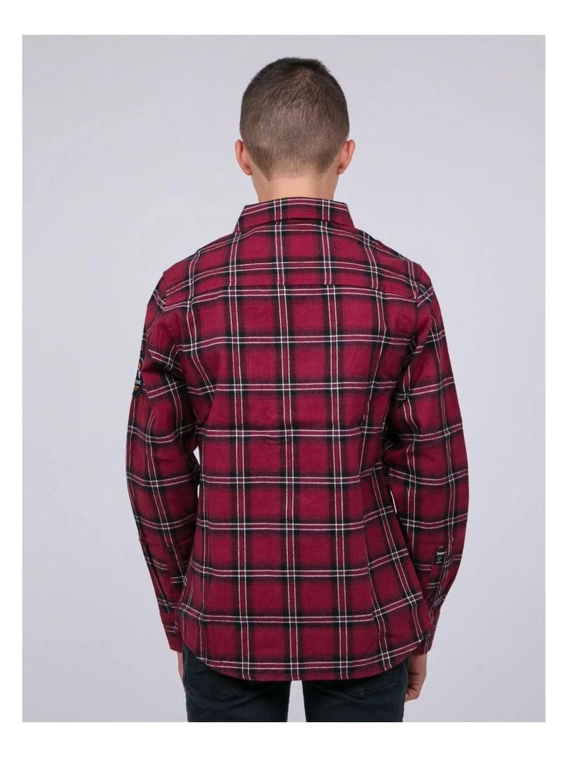 Chemise manches longues carreaux TAMARO J Bordeaux