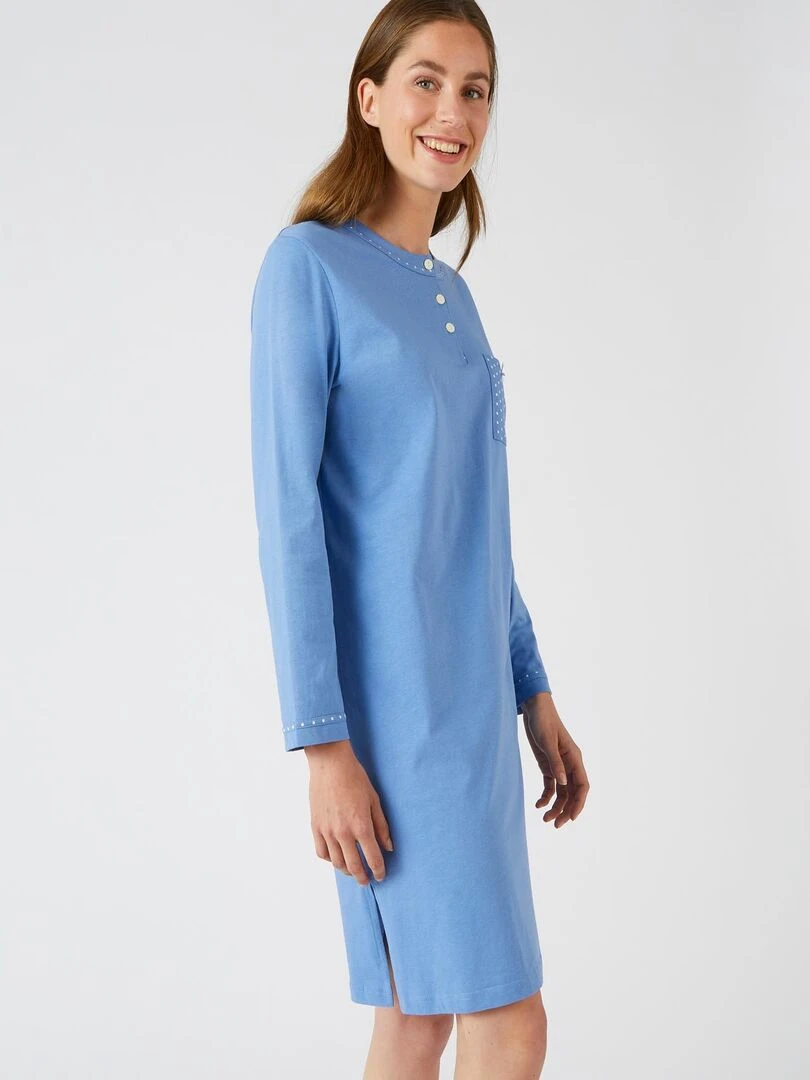 Liquette maille jersey  long. 95 cm   Damart   Bleu