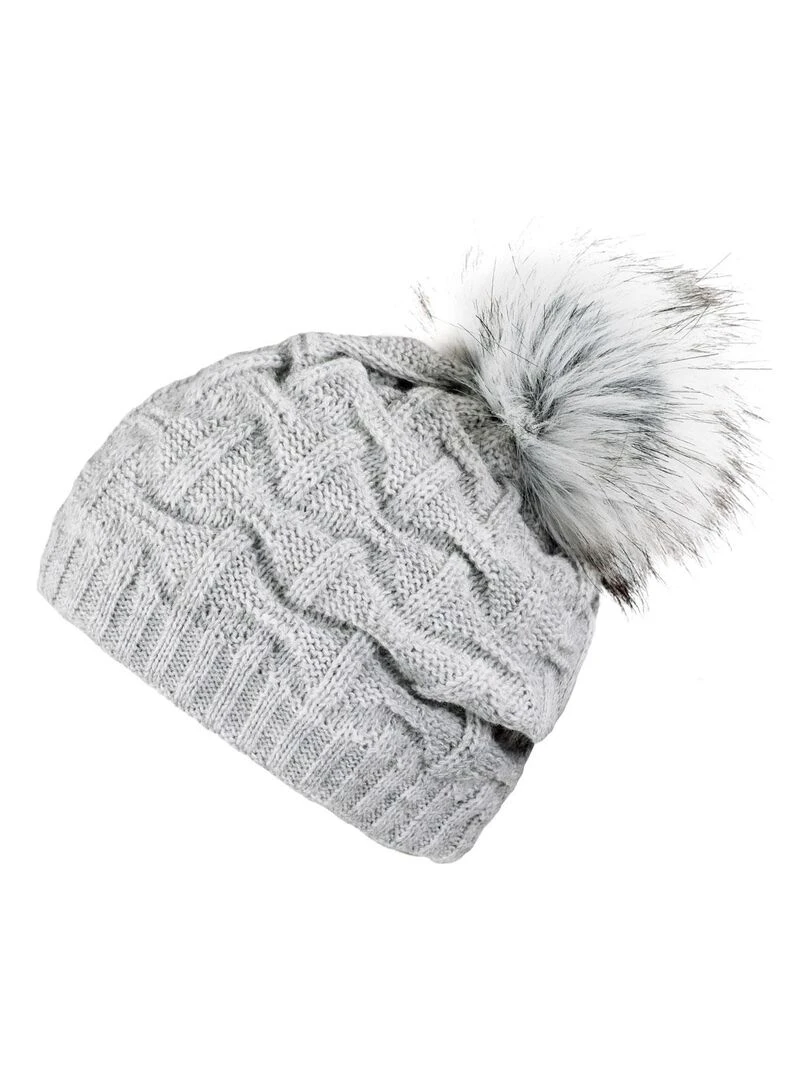 Ensemble Snood Bonnet Nora   Made in UE   Gris clair