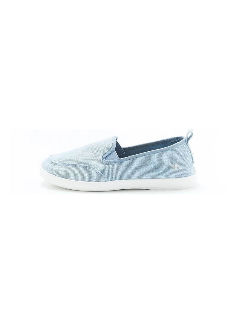 Pantoufles effet chambray Climatyl Damart Bleu