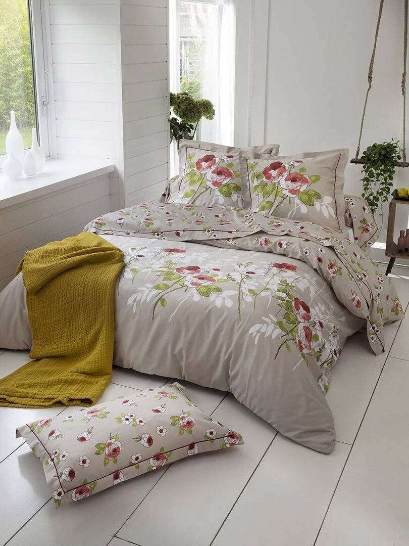 Parure de couette esprit champêtre Beige clair
