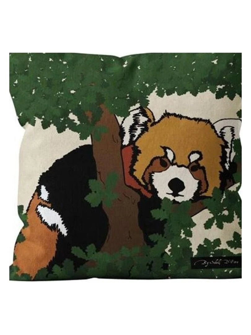 Housse de coussin Safari Panda Roux 40x40 cm Beige