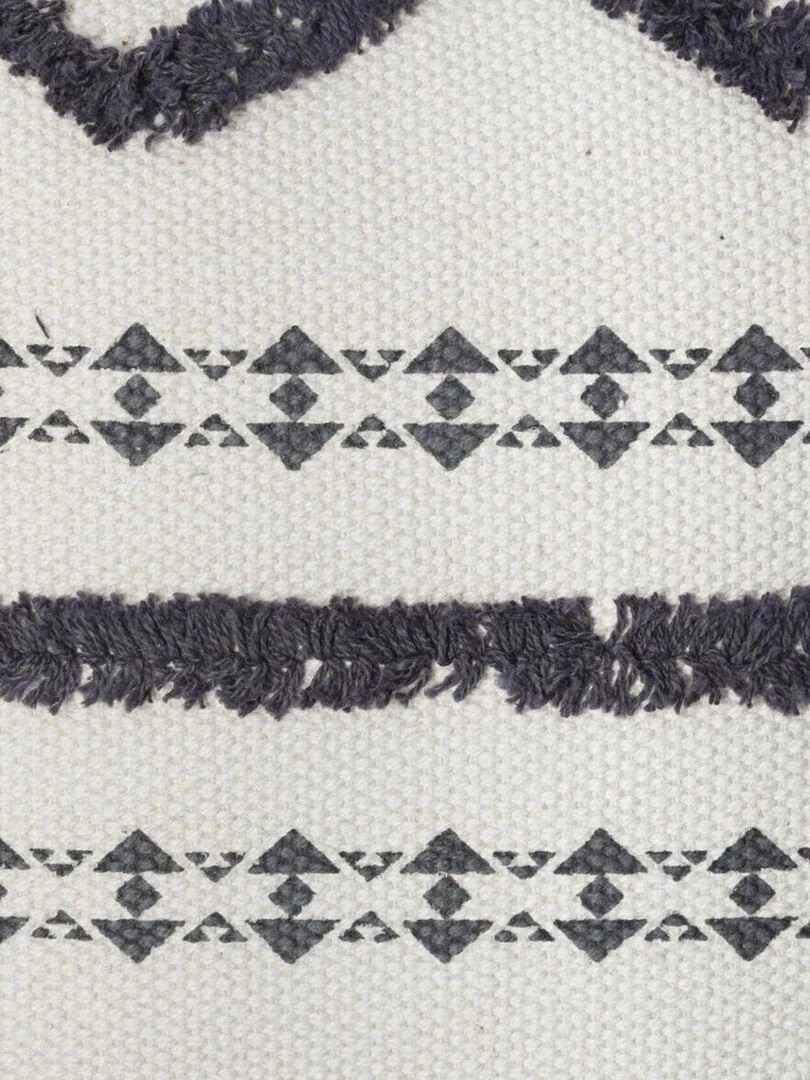 Housse de coussin "Tuftée" esprit ethnique   Gris clair