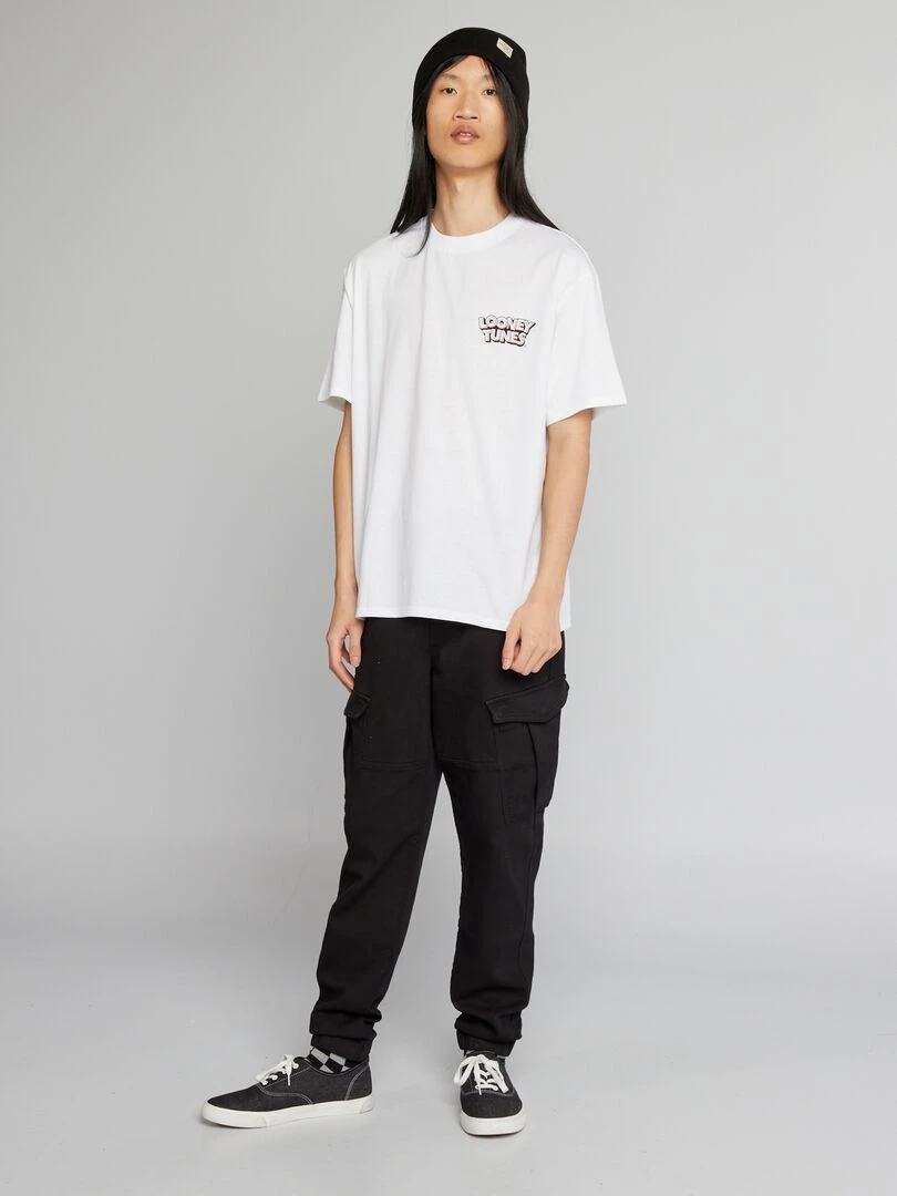 T shirt oversize 'Looney Tunes' blanc