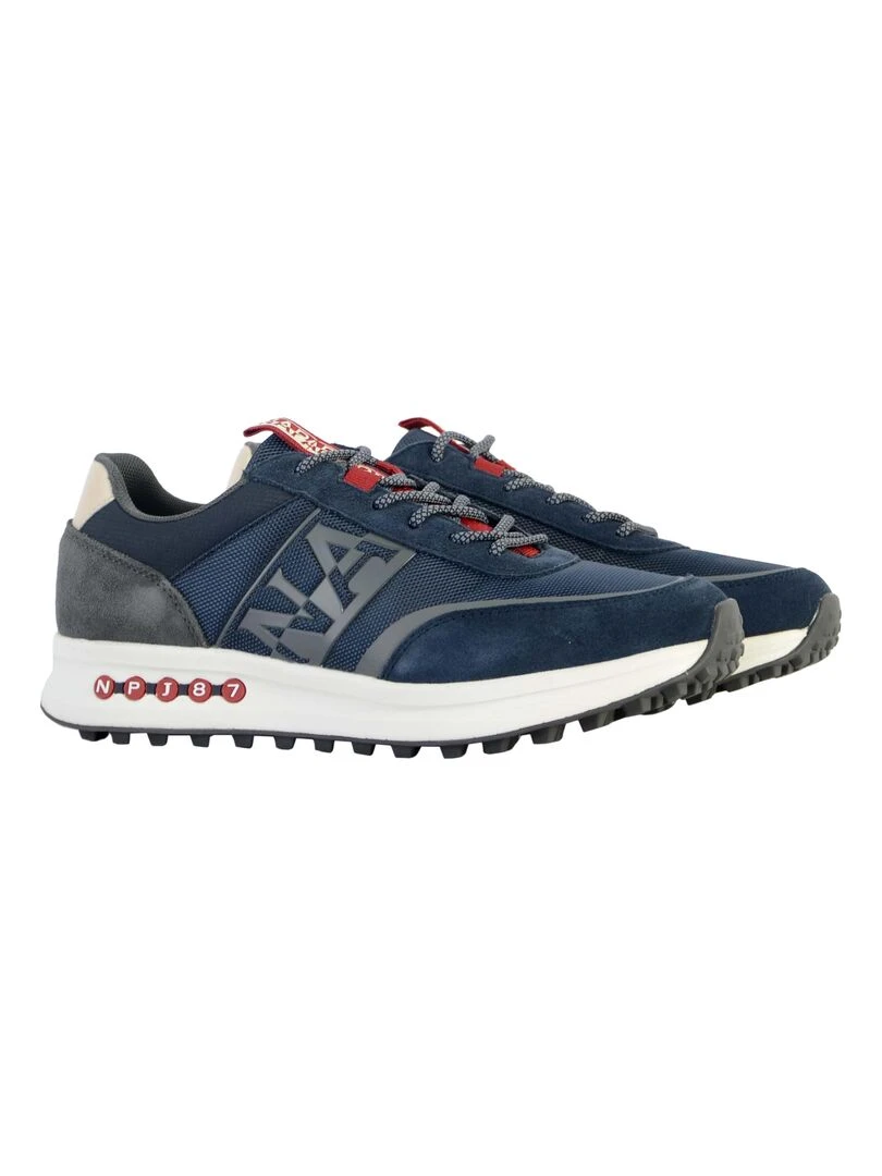 Basket Cuir Napapijri Slate   Bleu