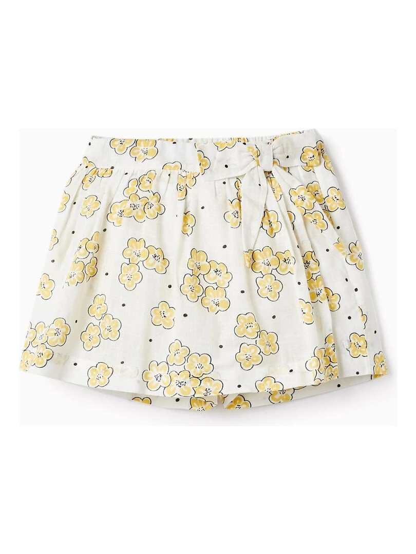 Jupe Culotte Florale En Coton Pour Fille MATISSE Beige clair