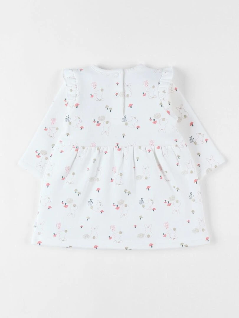 Robe imprimé lapin en sweatoloudoux    Noukie's   Blanc