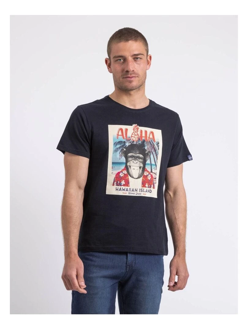 T shirt col rond NIPAGOLO Bleu marine