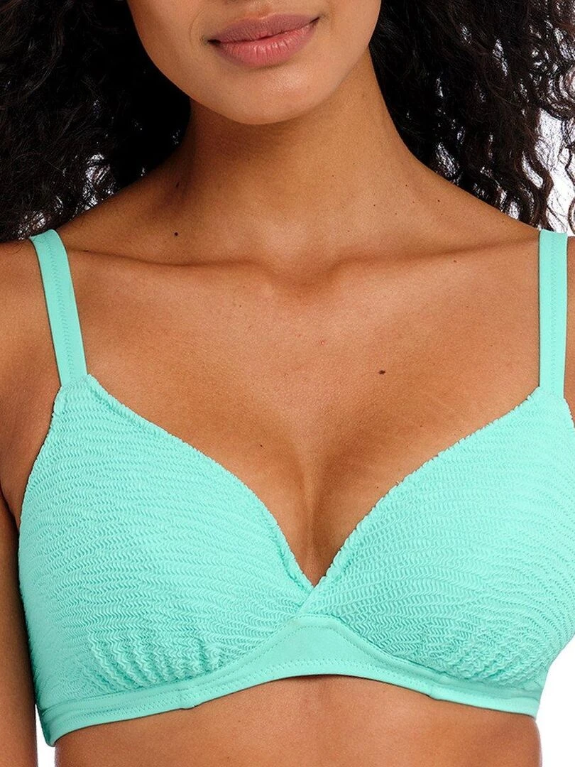 Haut de maillot texturé à armatures Ibiza waves Bleu