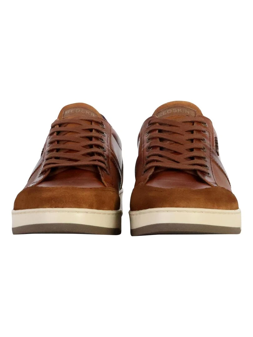 Basket Cuir Redskins Saldan   Marron