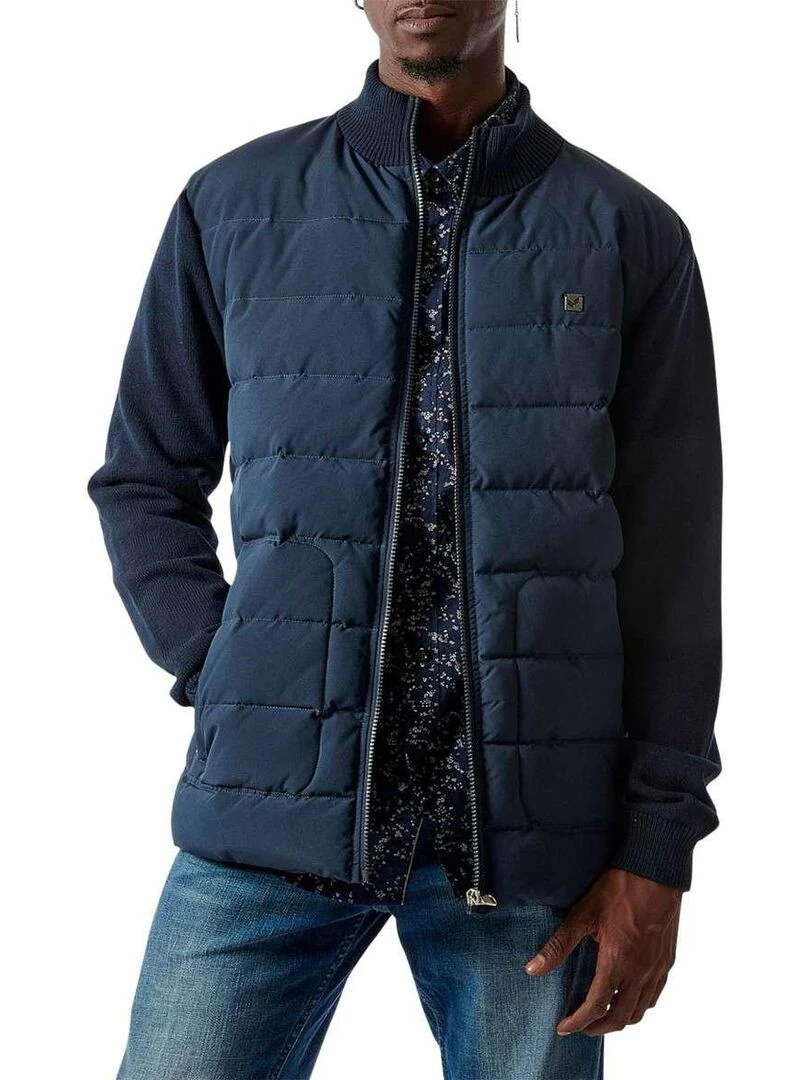 KAPORAL   Cardigan coton zippé   Bleu marine