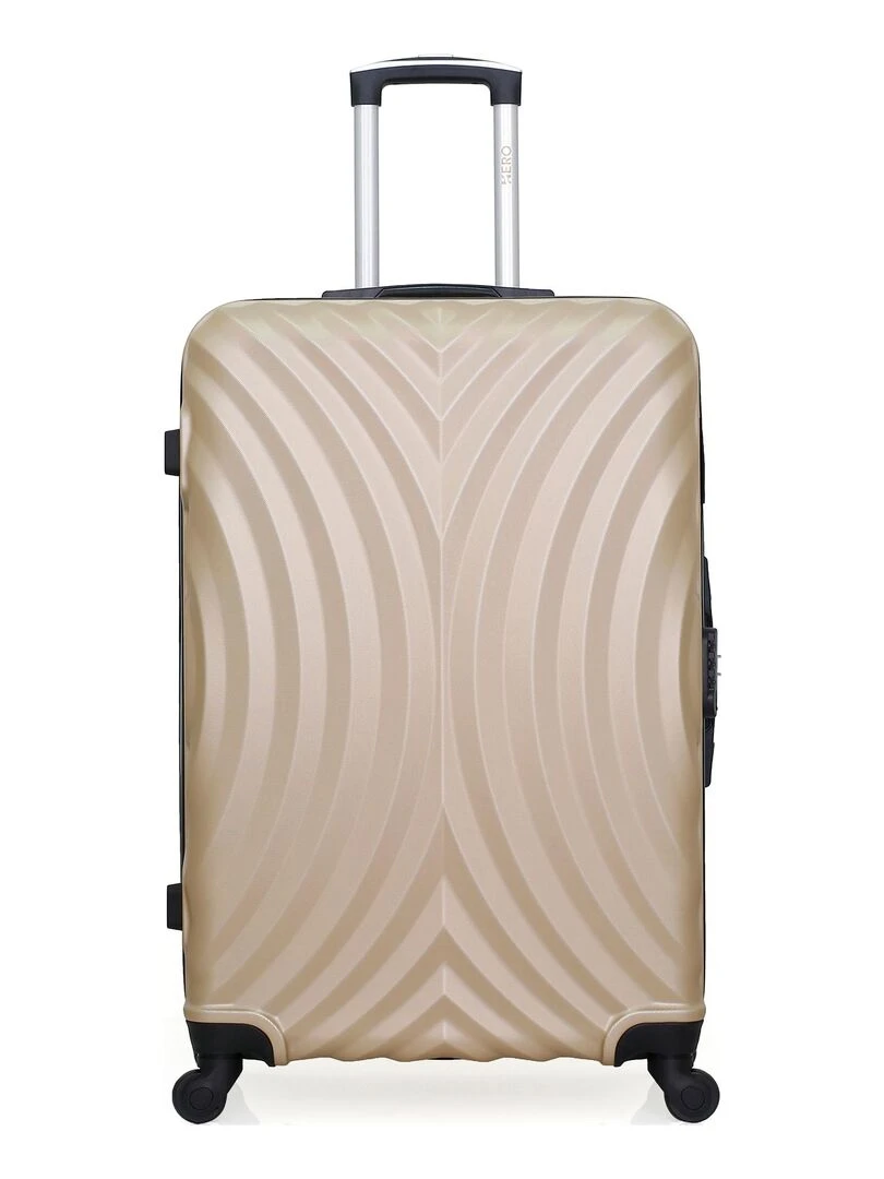 Lot de 4 Valises Rigides Grand Format  Taille Moyenne  Cabine et Cabine XXS LAGOS M   Beige