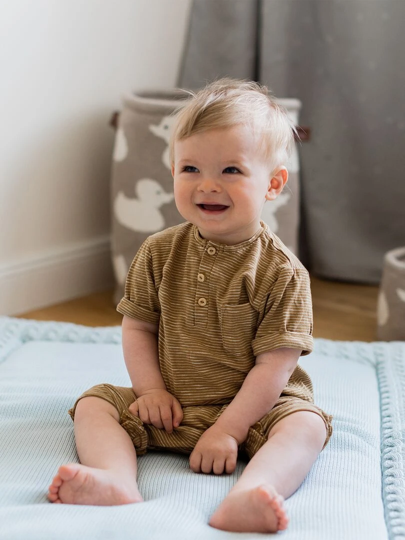 Tapis de parc pour bébé tapis de jeu en coton Bleu ciel