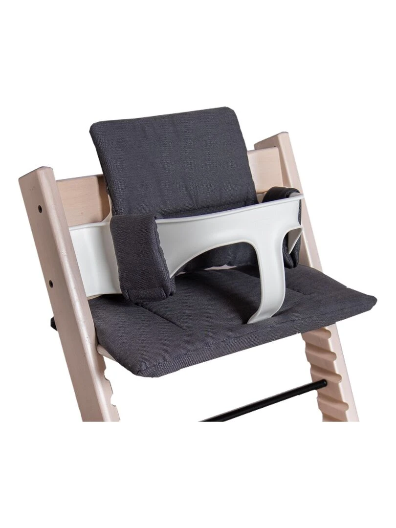 Hoppediz Coussin d'assise Chaise haute set 2 pièces Gris foncé