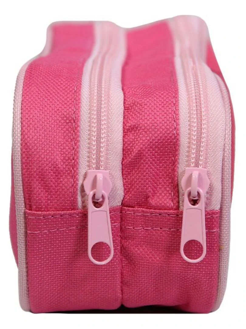 Trousse scolaire 2 compartiments Disney Minnie Coeur Rose Bagtrotter   Rose