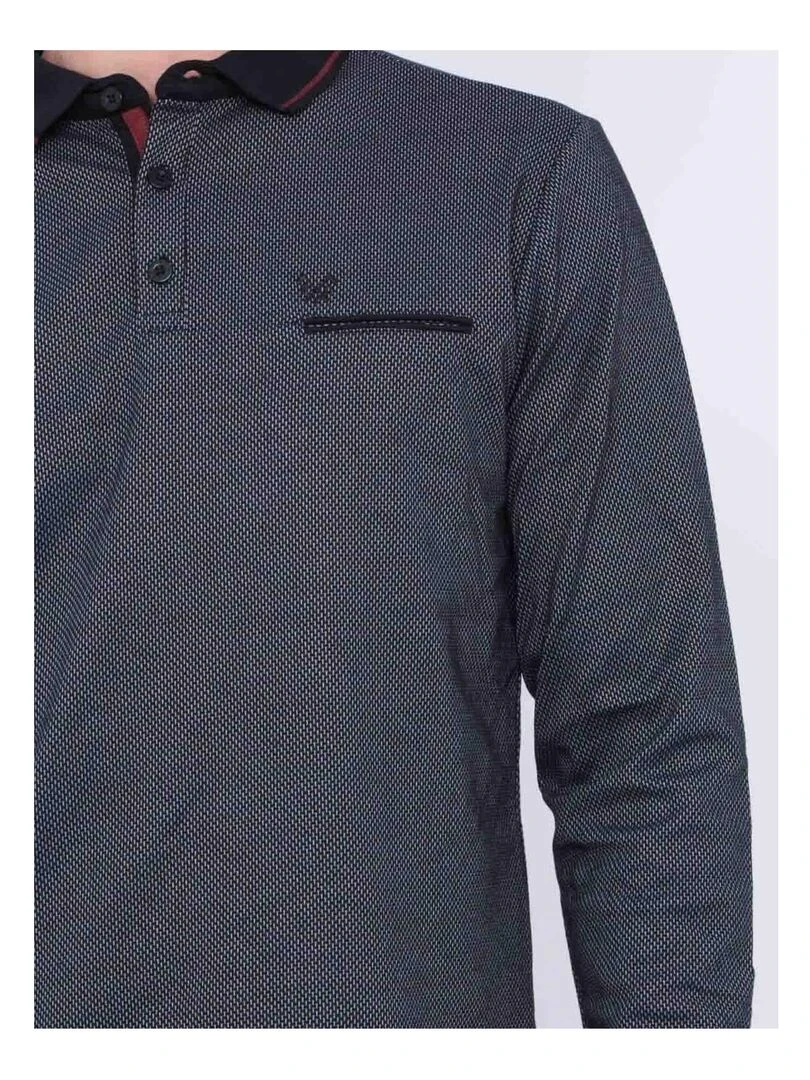 Polo manches longues pur coton PALFRED   Noir