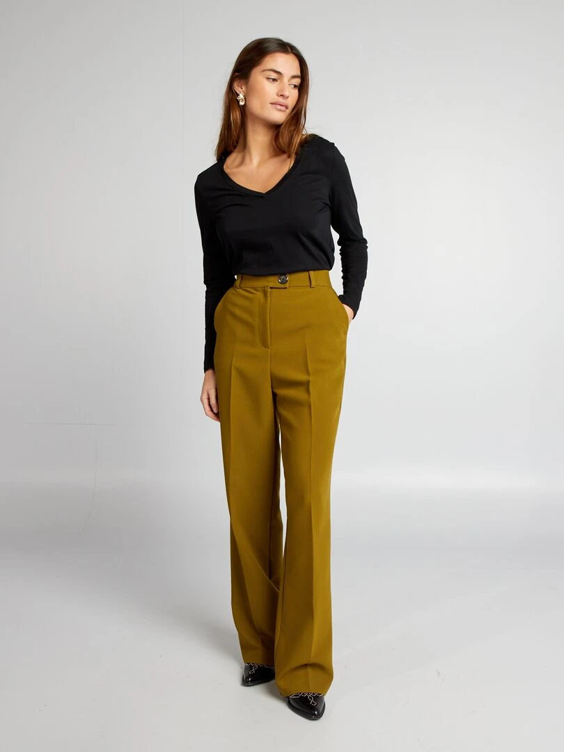 T shirt col V   noir