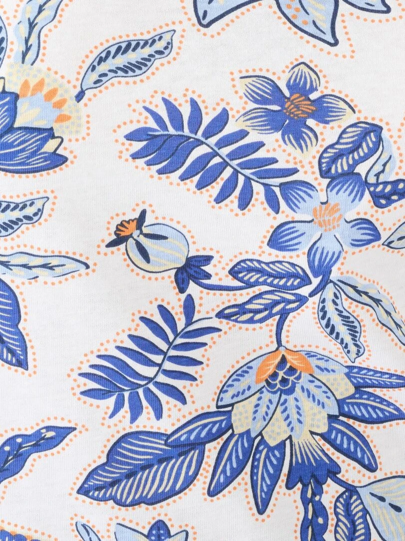 Tee shirt imprimé manches courtes.   Damart   Bleu