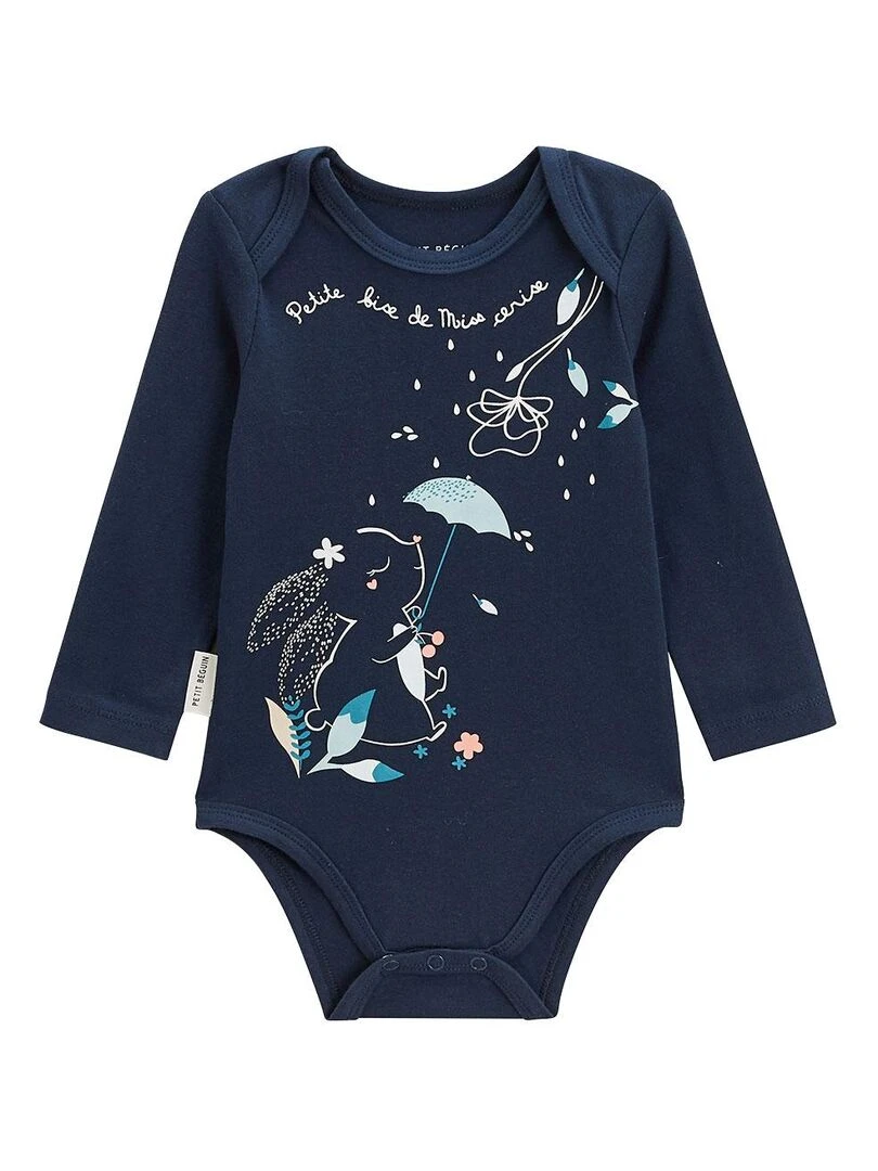 Lot de 2 bodies bébé manches longues Misscerise Bleu