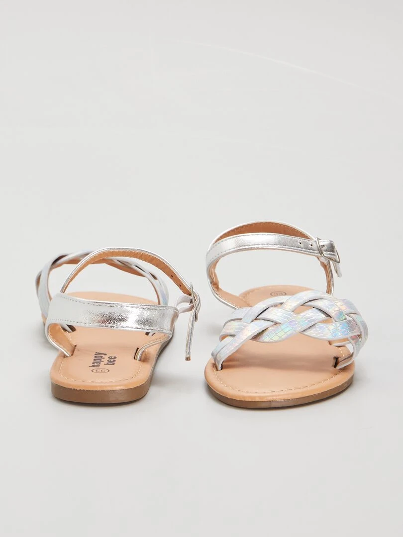 Sandales tressées holographiques   Holographiques