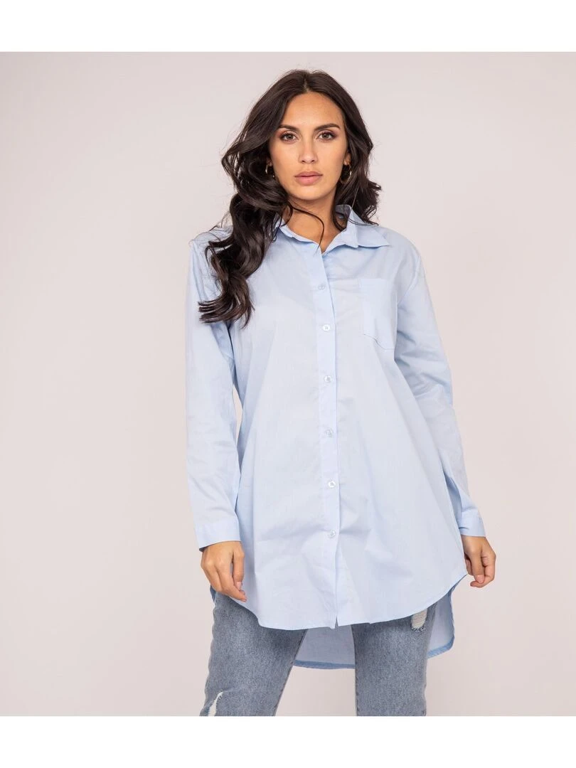 Chemise oversize OMAEL Bleu