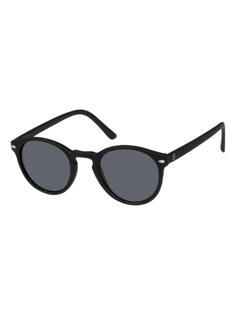 Lunettes de soleil mixte Ronde Noir Noir