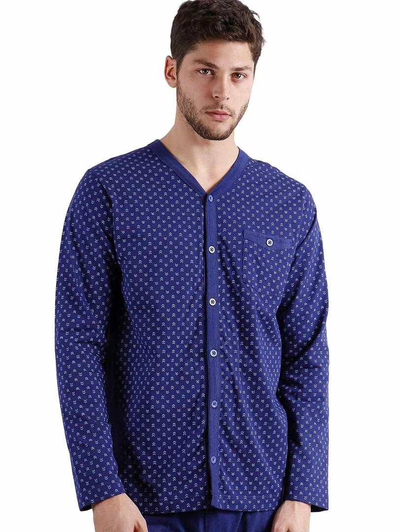 Pyjama pantalon et chemise Spike   Bleu